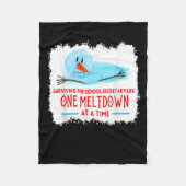 Surviving The School Secretary Life Snowman Christ Fleece Deken (Voorkant)