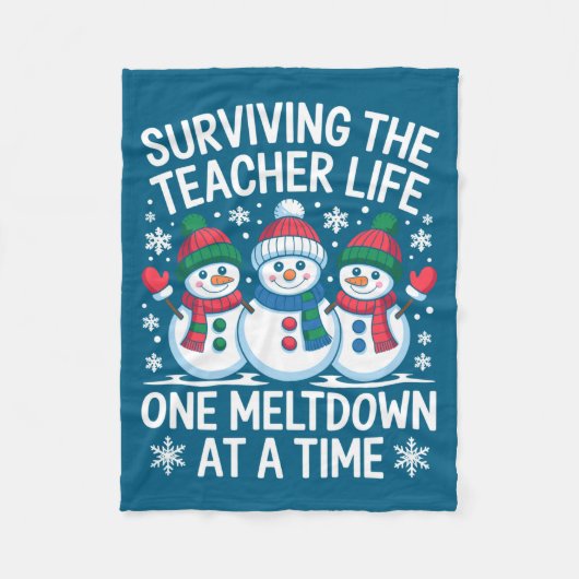 Surviving The Teacher Life One Meltdown At A Time  Fleece Deken (Voorkant)