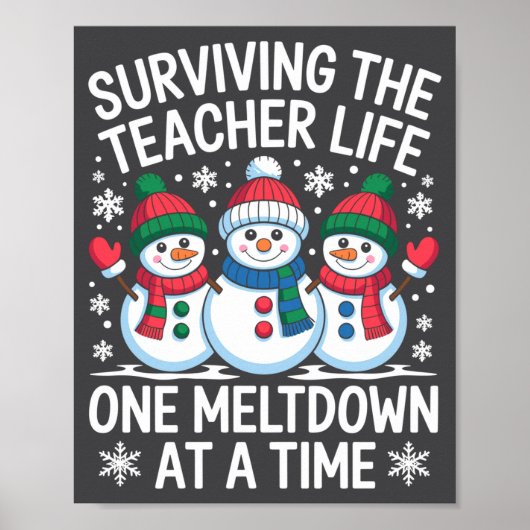 Surviving The Teacher Life One Meltdown At A Time  Poster (Voorkant)