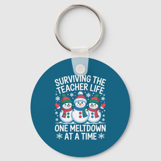 Surviving The Teacher Life One Meltdown At A Time Sleutelhanger (Voorkant)