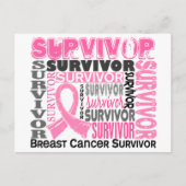 Survivor 10 Borstkanker Briefkaart (Voorkant)
