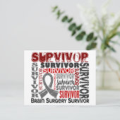 Survivor 10 Brain Chirurgie Briefkaart (Staand voorkant)