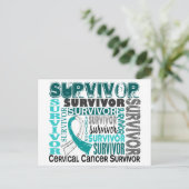 Survivor 10 Cervicale kanker Briefkaart (Staand voorkant)
