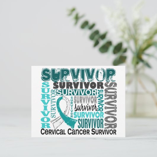 Survivor 10 Cervicale kanker Briefkaart (Staand voorkant)