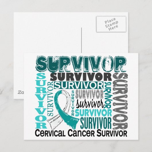 Survivor 10 Cervicale kanker Briefkaart (Voorkant / Achterkant)