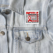 Survivor 10 Stroke Vierkante Button 5,1 Cm (In situ)