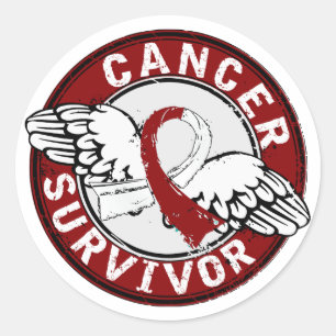 Survivor 14 Hoofd- en halskanker Ronde Sticker