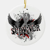 Survivor 16 Brain Tumor Keramisch Ornament (Voorkant)