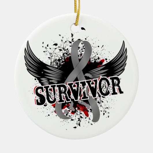 Survivor 16 Brain Tumor Keramisch Ornament (Voorkant)