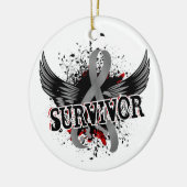 Survivor 16 Brain Tumor Keramisch Ornament (Links)