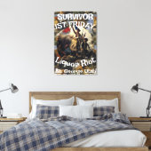 Survivor 1e vrijdag drankrellen St. George Utah Canvas Afdruk (Insitu (Slaapkamer))