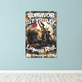 Survivor 1e vrijdag drankrellen St. George Utah Canvas Afdruk (Insitu (Houten vloer))