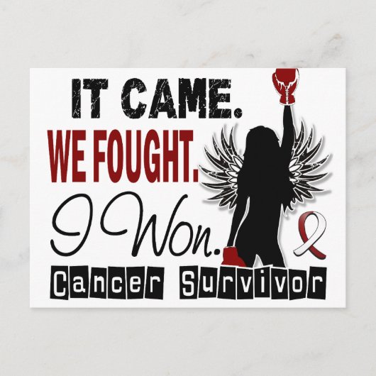 Survivor 22 hoofd- en halskanker briefkaart (Voorkant)