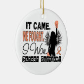 Survivor 22 Uteriene kanker Keramisch Ornament (Rechts)