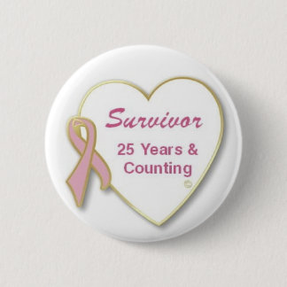 Survivor 25 jaar en Counting Ronde Button 5,7 Cm