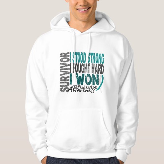 Survivor 4 Cervicale Kanker Hoodie (Voorkant)