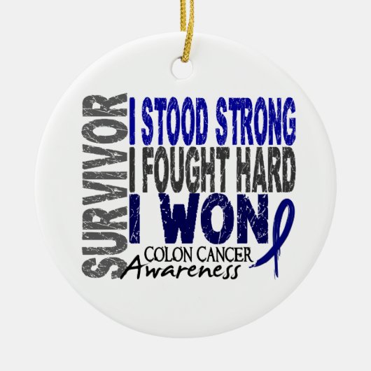 Survivor 4 Colon Cancer Keramisch Ornament (Voorkant)