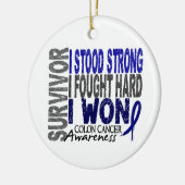 Survivor 4 Colon Cancer Keramisch Ornament (Links)