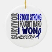 Survivor 4 Colon Cancer Keramisch Ornament (Achterkant)