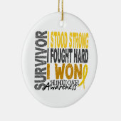 Survivor 4 Kinderkanker Keramisch Ornament (Rechts)