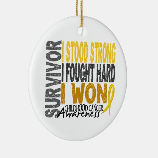 Survivor 4 Kinderkanker Keramisch Ornament (Rechts)