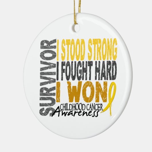 Survivor 4 Kinderkanker Keramisch Ornament (Links)