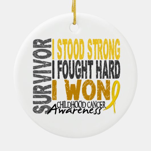 Survivor 4 Kinderkanker Keramisch Ornament (Achterkant)