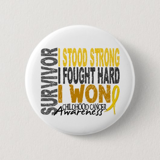 Survivor 4 Kinderkanker Ronde Button 5,7 Cm (Voorkant)
