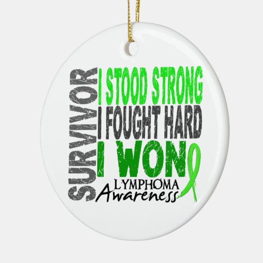 Survivor 4 Lymfoom Keramisch Ornament (Links)