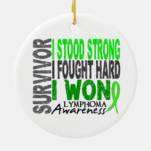 Survivor 4 Lymfoom Keramisch Ornament (Achterkant)