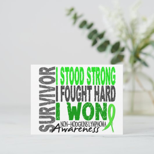 Survivor 4 Lymfoom Non-Hodgkin Briefkaart (Staand voorkant)