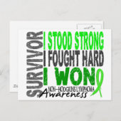 Survivor 4 Lymfoom Non-Hodgkin Briefkaart (Voorkant / Achterkant)