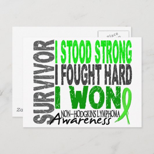 Survivor 4 Lymfoom Non-Hodgkin Briefkaart (Voorkant / Achterkant)