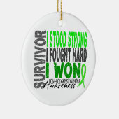 Survivor 4 Lymfoom Non-Hodgkin Keramisch Ornament (Rechts)