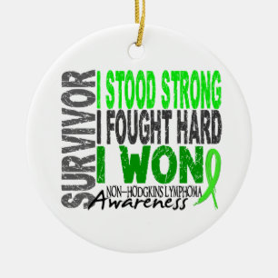 Survivor 4 Lymfoom Non-Hodgkin Keramisch Ornament