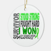 Survivor 4 Lymfoom Non-Hodgkin Keramisch Ornament (Links)