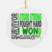 Survivor 4 Lymfoom Non-Hodgkin Keramisch Ornament (Achterkant)