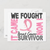Survivor 5 Borstkanker Briefkaart (Voorkant / Achterkant)