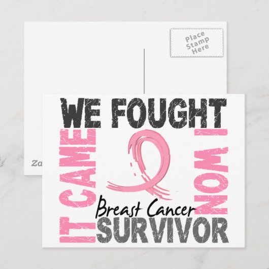 Survivor 5 Borstkanker Briefkaart (Voorkant / Achterkant)