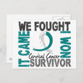 Survivor 5 Cervicale Kanker Briefkaart (Voorkant / Achterkant)