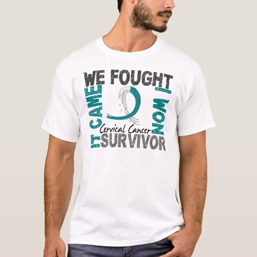 Survivor 5 Cervicale Kanker T-shirt (Voorkant)