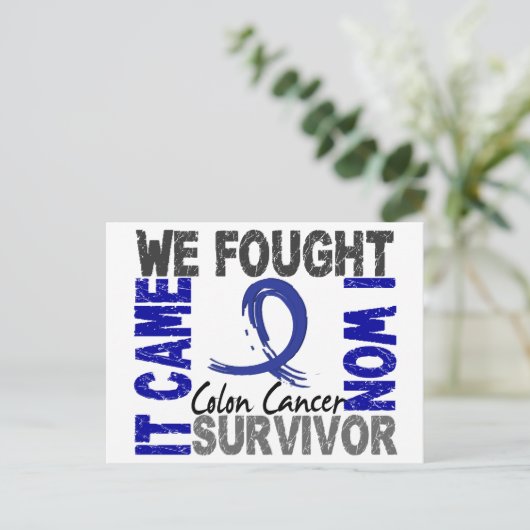 Survivor 5 Colon Cancer Briefkaart (Staand voorkant)