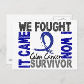 Survivor 5 Colon Cancer Briefkaart (Voorkant / Achterkant)