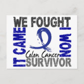 Survivor 5 Colon Cancer Briefkaart (Voorkant)