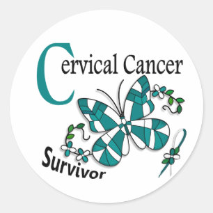 Survivor 6 Cervicale Kanker Ronde Sticker