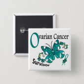 Survivor 6 Ovariumcarcinoom Vierkante Button 5,1 Cm (Voorkant /achterkant)