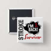 Survivor 7 Stroke Vierkante Button 5,1 Cm (Voorkant /achterkant)