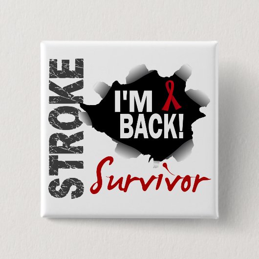 Survivor 7 Stroke Vierkante Button 5,1 Cm (Voorkant)