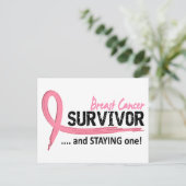 Survivor 8 Borstkanker Briefkaart (Staand voorkant)