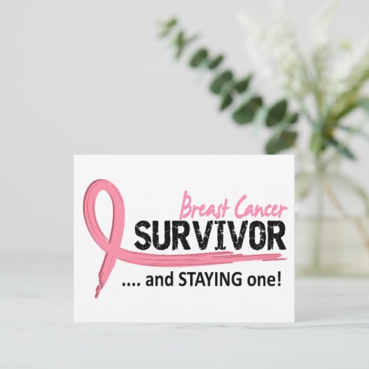 Survivor 8 Borstkanker Briefkaart (Staand voorkant)